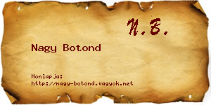 Nagy Botond névjegykártya